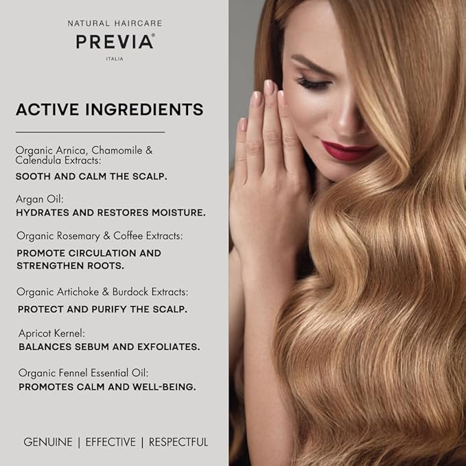 PREVIA Dry Scalp Massage Oil | Extra Life - The Virtuous Scalp Ritual | Soothing & Calming for Dry Scalp | Hydrating Treatment with Arnica Chamomile, & Calendula | Rebalances Lipid Layer | 3.38 Floz