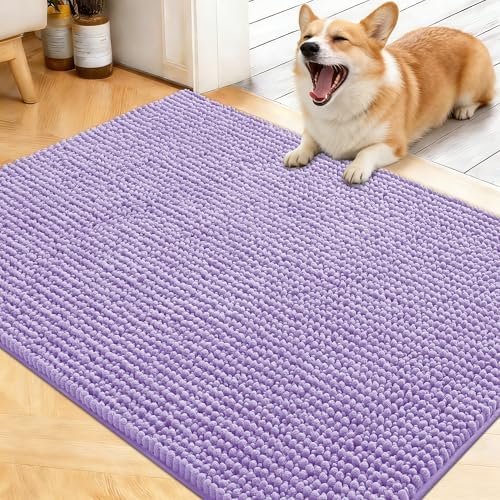 OLANLY Dog Door Mat for Muddy Paws 40x32, Extra Absorbent Chenille Mud Mat by OLANLY
