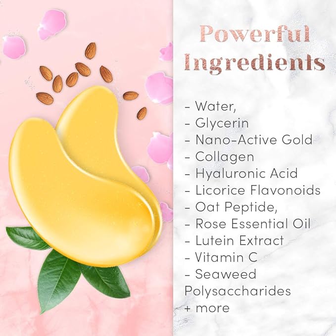 24k Gold Collagen Eye Pads Mask (Gold)