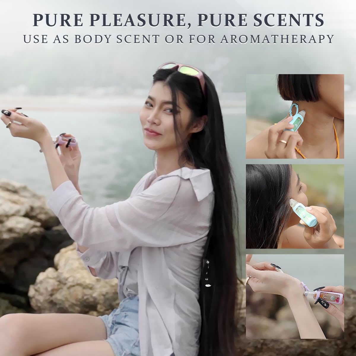 Honey Jasmine Organic Nail Cuticle Oil Pen with Jojoba, Coconut MCT, and Rosehip for Nail Hydration, Growth & Strength, Travel Size Keychain(0.34 Fl Oz)