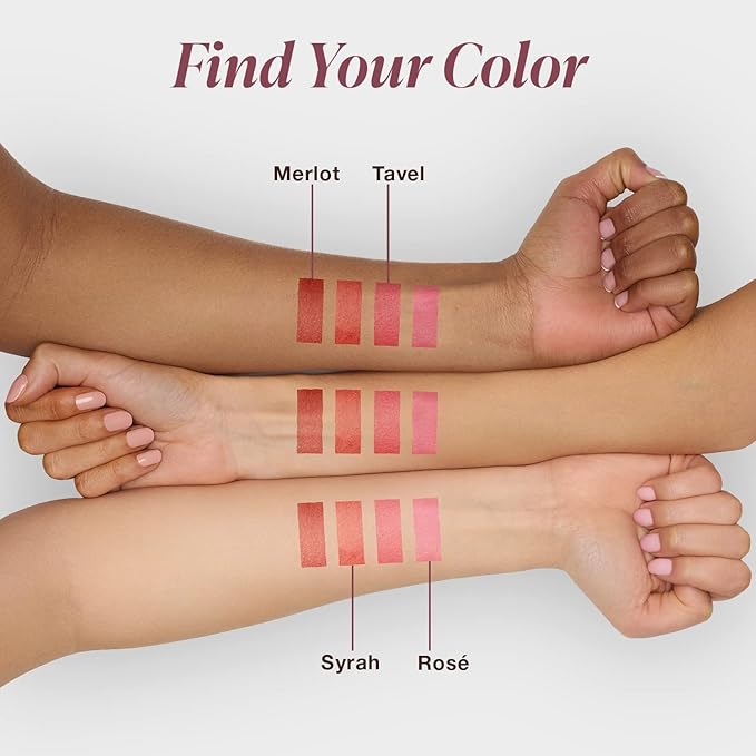 Mineral Fusion 2-in-1 Lip & Cheek Stain Tavel, 0.10 fl oz, Vibrant Coral hydrating, long-lasting, matte lip and cheek color