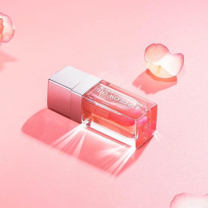 Lip Glow Oil, Care Of Lips Enjoy Lip Spa, Lip Color Oil, Hydrating Lip Balm, Lip Oil Gloss Tinted Hydrating Lip Care, Lip Lines Lip Crystal Jelly Moisturizing (004 Coral)