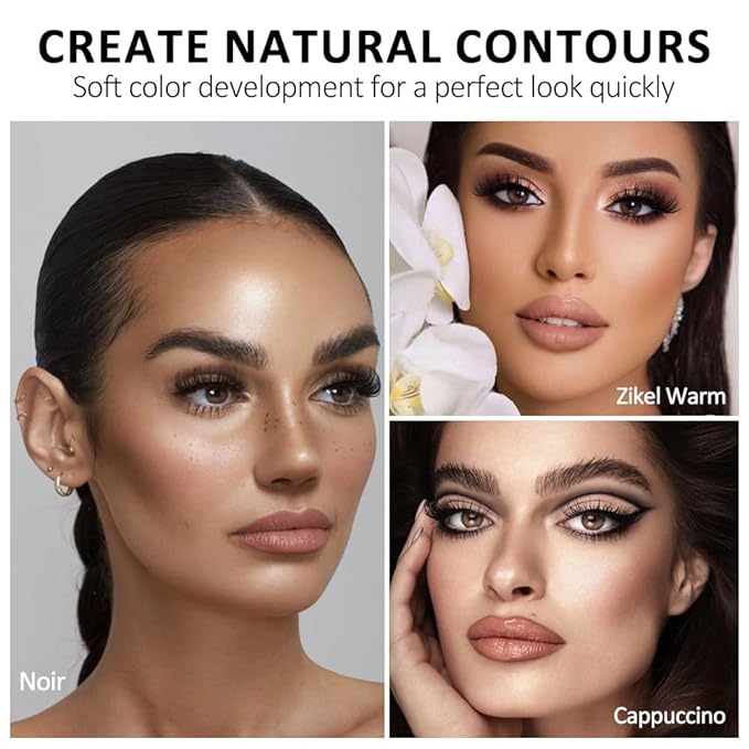 Professional Light Medium Brown Contour Highlight Palette,Multiple Full Coverage Makeup Palet for Correcting, Easy Blending, Long-lasting formula, Sculpt & Highlighting,Matte and Shimmer Finish-12A