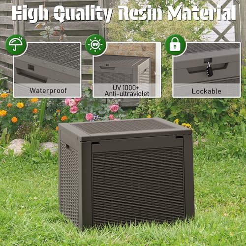 Outdoor Storage Box Waterproof, 35 Gallon Deck Box - Image 3
