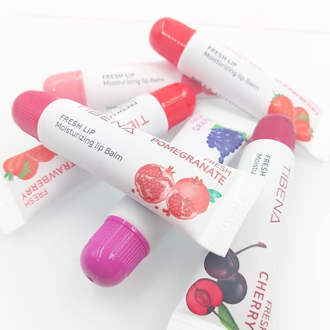 Fresh Lip Moisturizing Lip Balm, Tinted Lip Balm, Moisturizing Lip Care, Gift for Women, for Dry Lips, with Shea Butter (Cherry)