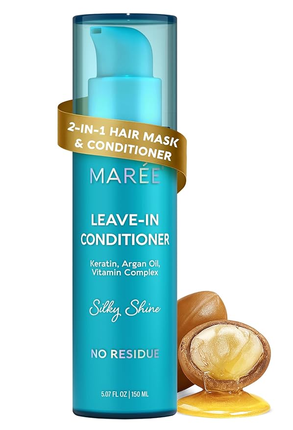 MAREE Leave In Hair Mask Keratin Treatment Conditioner - Leave In Conditioner for Curly Hair, Dry Damaged and Wavy - Extremely Deep Conditioning Mask - Hair Moisturizer - Tratamiento Para el Cabello