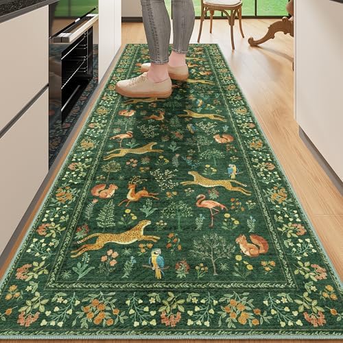 DUKINO 2x10 Kitchen Runner Rug, Soft Non Slip Animal Washable Rug by DUKINO