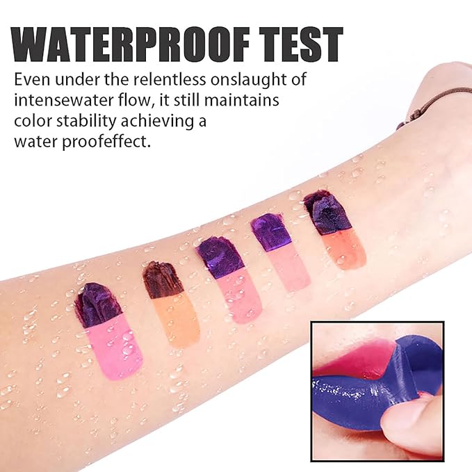 Peel Off Lip Stain -Lip Stain Peel Off Masque - Long Lasting, Waterproof and Transfer Proof Nude Lip Tint, Matte Finish Peel Off Makeup (04 First Kiss Stain)
