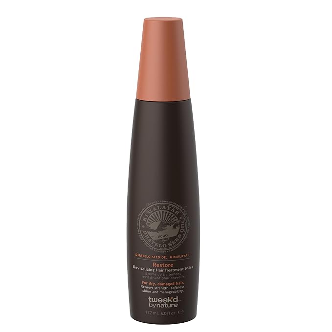 Tweak’d by Nature - Restore Revitalizing Hair Treatment Mist, Strengthens and Protects Hair for Soft Feel and Healthy Shine, Cruelty Free (6 ounces)