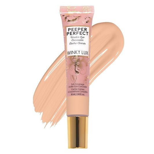 Winky Lux Peeper Perfect Under Eye Concealer, Makeup & Eye Brightener, Full Coverage Concealer for Dark Circles, Color Corrector & Eye Primer With Collagen, Hyaluronic Acid & Vitamin E (Neutral Beige)
