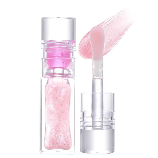 2pc Magic Color Changing Lip Oil, Hydrating Lip Glow Oil Plumping Gloss Tinted Lip Balm Transparent Moisturizing Toot Lip Care