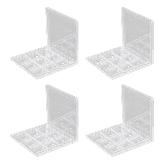 Empty Eyeshadow Palette Eyeshadow Makeup Palette Lipstick Container Makeup Empty Case for Blush Lipstick, 4Pcs 36 Grids