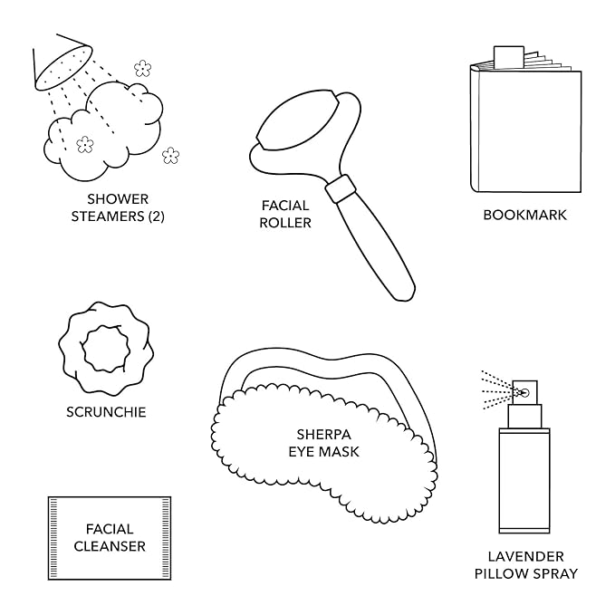 Pinch Provisions Be Kind UnWind Kit, Includes 8 Luxury Self Care and Spa Beauty Essentials, Perfect for Birthday Present, Self-Care Nights, Bachelorette, Christmas or Slumber Party Gift