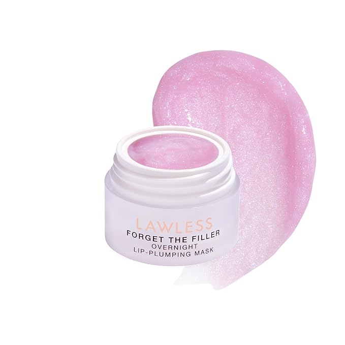 LAWLESS Women's Forget The Filler Overnight Lip Plumping, Sweet Daisy, Pink, 0.28 Ounce