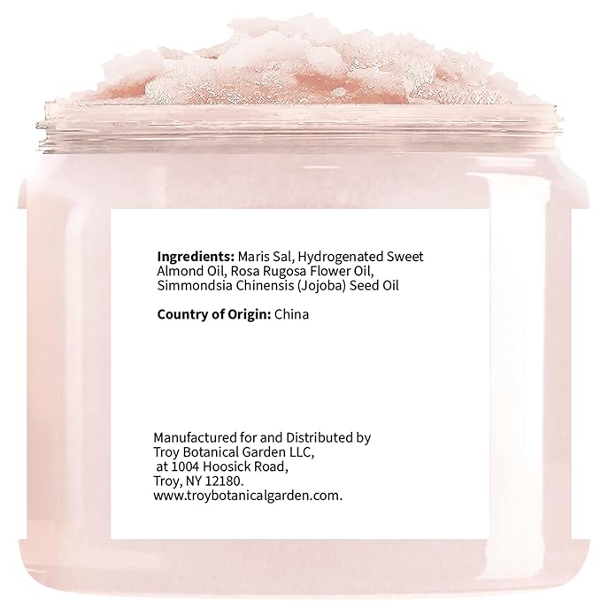 Rose Body & Foot Scrub 10 oz - a gentle and enjoyable exfoliating experience, leaving your skin feeling smooth - The best stocking stuffer.