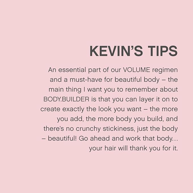 KEVIN.MURPHY BODY.BUILDER - Hair volumising Mousse - For All Hair Types - Weightless & Sulphate-Free Hair Mousse - Hair Care Treatment - With Tangerine Peel Oil - 350 mL / 11.8 fl oz