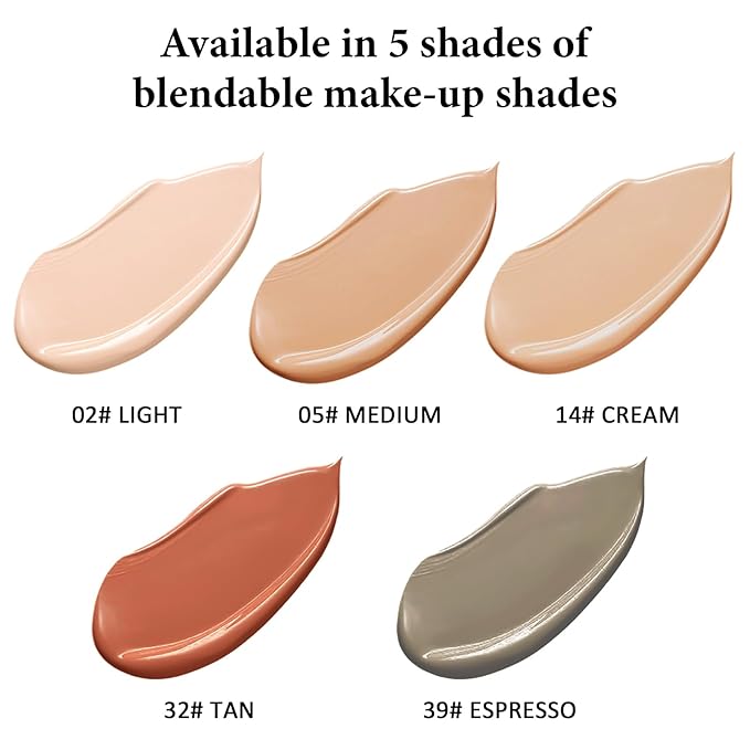 Liquid Foundation Makeup, Improves Uneven Skin Tone, Lightweight and Flawless Coverage for Hours 5# MEDIUM