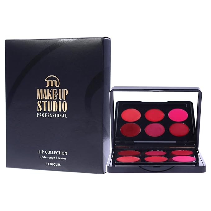 Lipcolourbox 6 Colours - Practical And Professional Lip Color Palette - Soft And Smooth Lips - Long Lasting Color And Shine- Pink - 1 Pc