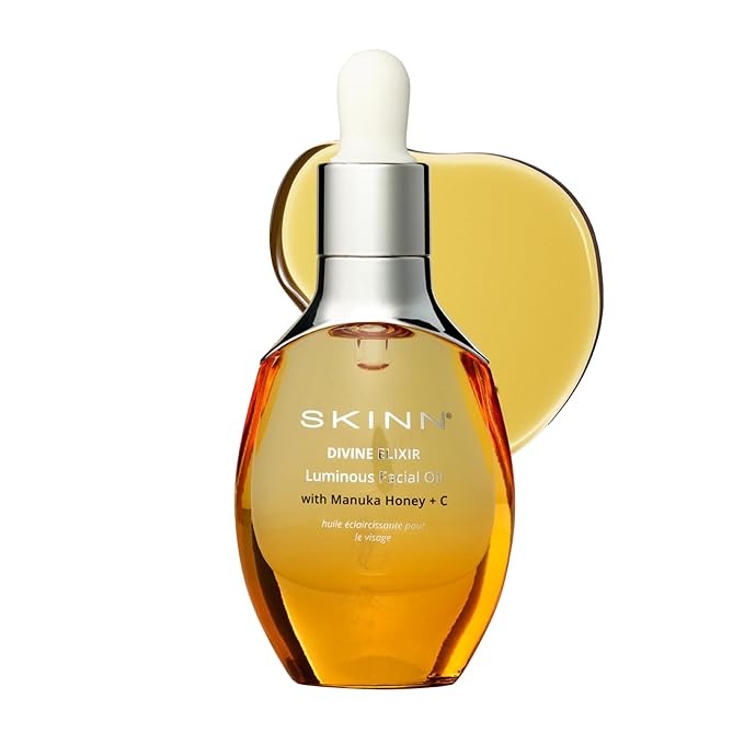 SKINN Luminous Facial Oil - Face Oil to Visibly Brighten, Firm, and Hydrate - Hydrating Oil for Anti-Aging and Dry Skin to Reduce Fine Lines, and Wrinkles - Vitamin C and Manuka Honey