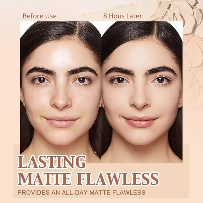 evpct Kaely Oil Control Pressed Face Powder, Get Smooth Flawless Fine Lines and Lightweight Finishing Foundation, Control Shine Long Lasting Waterproof Face Setting Powder Cosmetic, 01 Classic Ivory