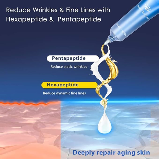 Brightening Vitamin C Eye Gel Cream for Dark Circles & Puffiness, Eye Cream to Help Reduce Fine Lines & Crow's Feet, Boost Hydrating Under Eye Treatment with Hyaluronic Acid & Peptides
