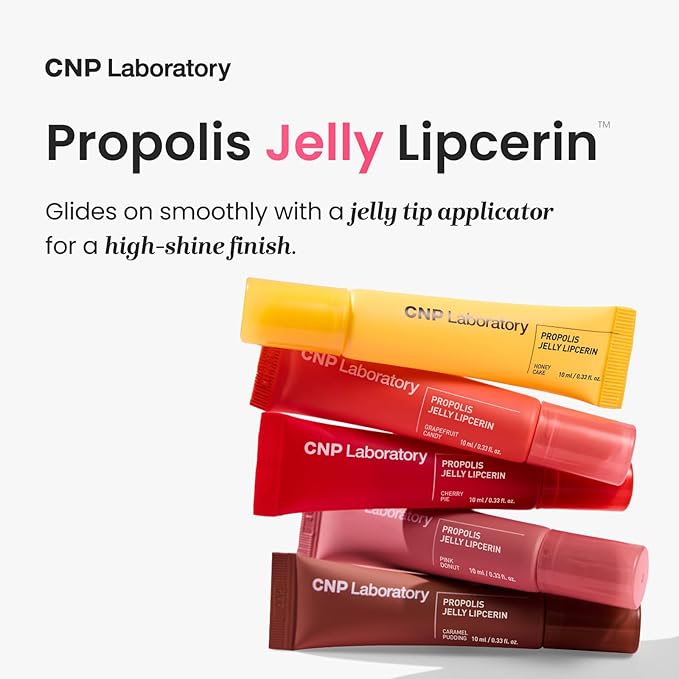 CNP Propolis Jelly Lipcerin™ - 01 Honey Cake, Hydrating Lip Balm & Gloss with Manuka Honey + Hyaluronic Acid, Korean Skincare, 0.3 fl.oz.