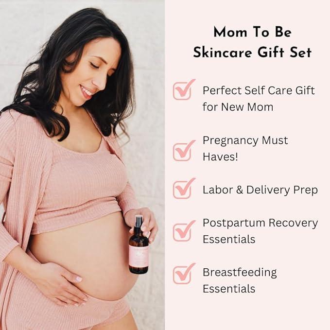 Belly Bundle - Organic Belly Balm and Natural Oil for Pregnancy Stretch Marks and Scars (5 piece set - SM)