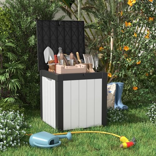 PatioZen 50 Gallon Resin Deck Box, Lockable Patio Outdoor Storage Box - Image 2