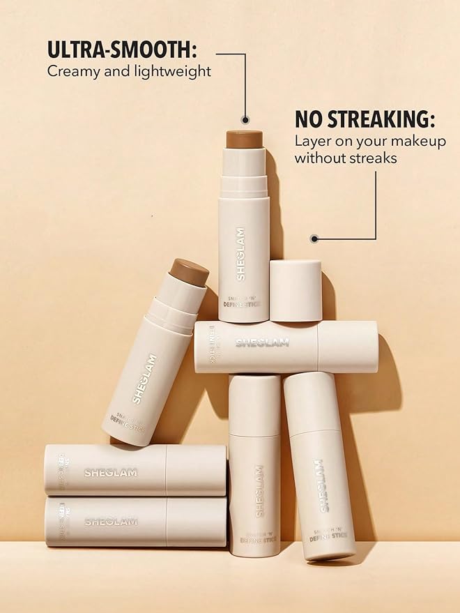 SHEGLAM Snatch 'n' Define Cream Contour Stick Long Lasting Highly Pigmented Sweat Proof Face Bronzer Makeup - Warm Honey