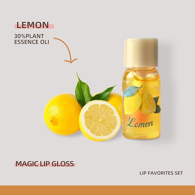 LAMUSELAND 3Pcs Mini Cute Lip Oil, Hydrating Clear Lip Gloss for Lip Care to Prevent and Soothe Dry, Chapped Lips (A (3Pcs))