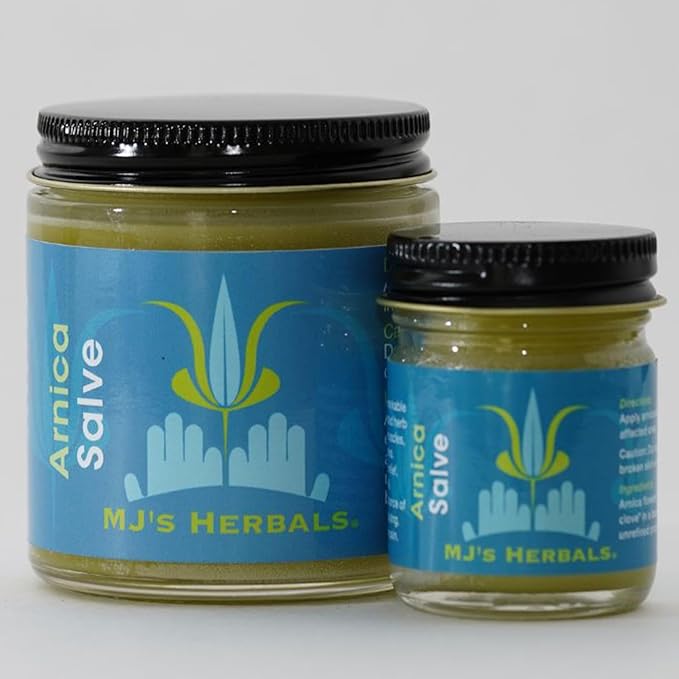 MJ's Herbals Arnica Salve | Maximum Strength, | Fantastic Massage & After Yoga Balm | No Parabens, No Synthetics (4 oz)