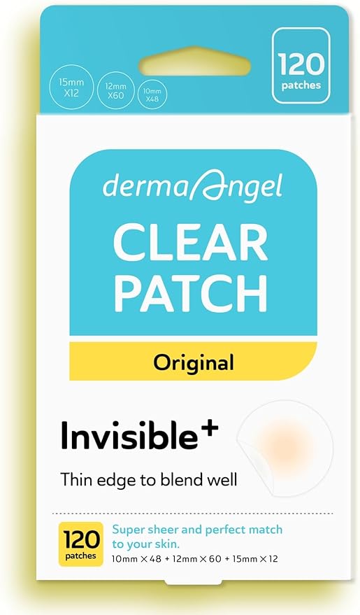 Invisible Pimple Patches for Cystic Acne - Medical Grade Hydrocolloid Acne Patches & Zit Stickers, Cystic Acne Patch for Day/Night Use - 120 Count - 3 Sizes Invisible Plus (Clear Patch)