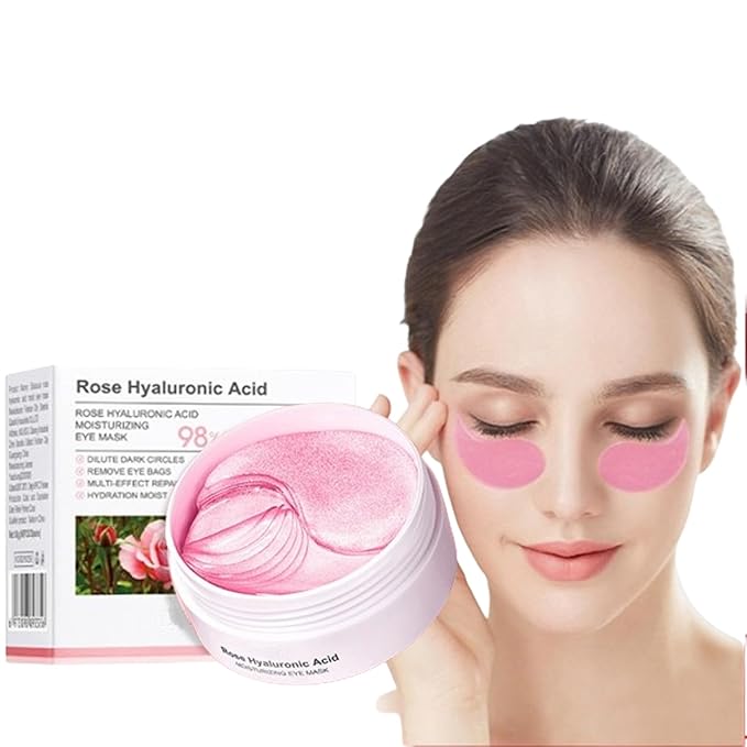 Under Eye Patches, Eye Mask, Reduce Puffy Eyes, Dark Circles, Eye Bags, Eye Patches with Collagen, Anti-Aging Rejuvenating Moisturizing Skin Care for Anti-Wrinkle Eye Masks 60PCS
