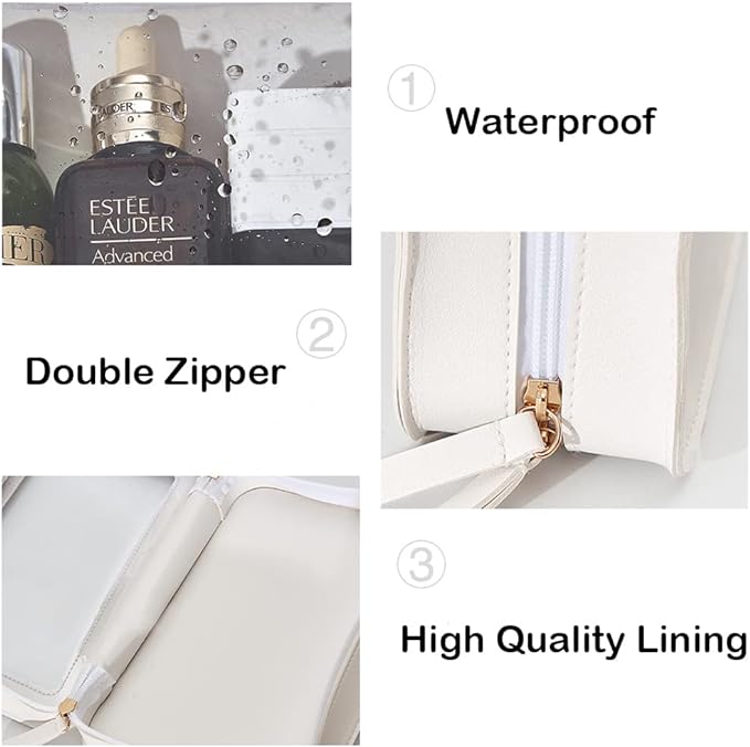 Clear Makeup Bag Small, TSA Approved Portable Toiletry Bag with Zipper Cosmetic Travel Bag Makeup Organizer Case Mini Makeup Pouch for Purse Car Organizer Bag for Women Men