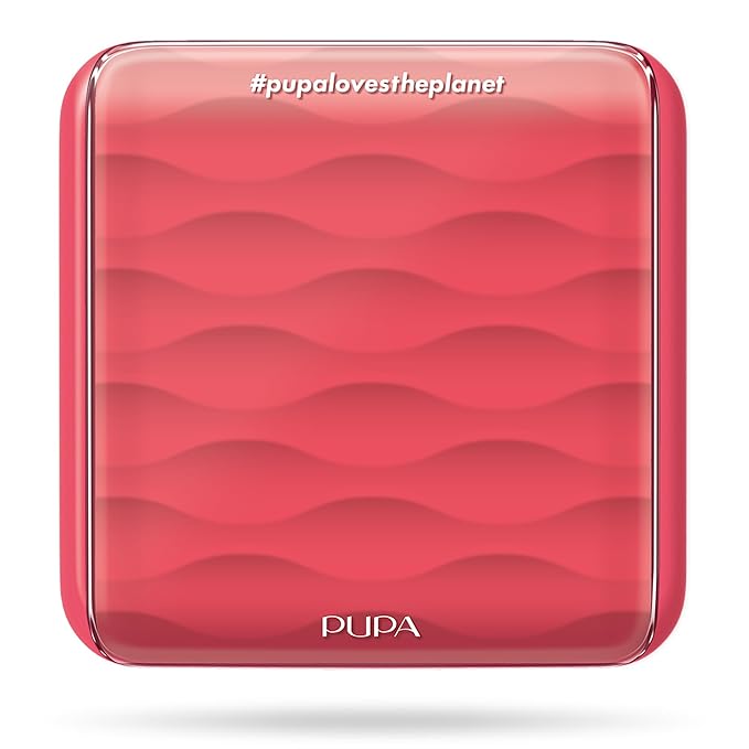 Pupa Milano Make-Up Palette S, 003 Coral, 0.28 oz - 7 Pan Eyeshadow Palette and Blush Palette with Matte, Shimmer Finish - Blendable Velvety Texture - Compact Travel-Friendly - Talc-Free Eye Makeup