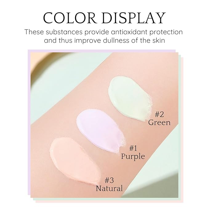 Color Correcting Makeup Primer, Tinted Face Primer Moisturizer Even Skin Tone Blur Pores Smooth Lines Hydrate Makeup Pore Primer Base Tone Correct- Natural Color 30ML