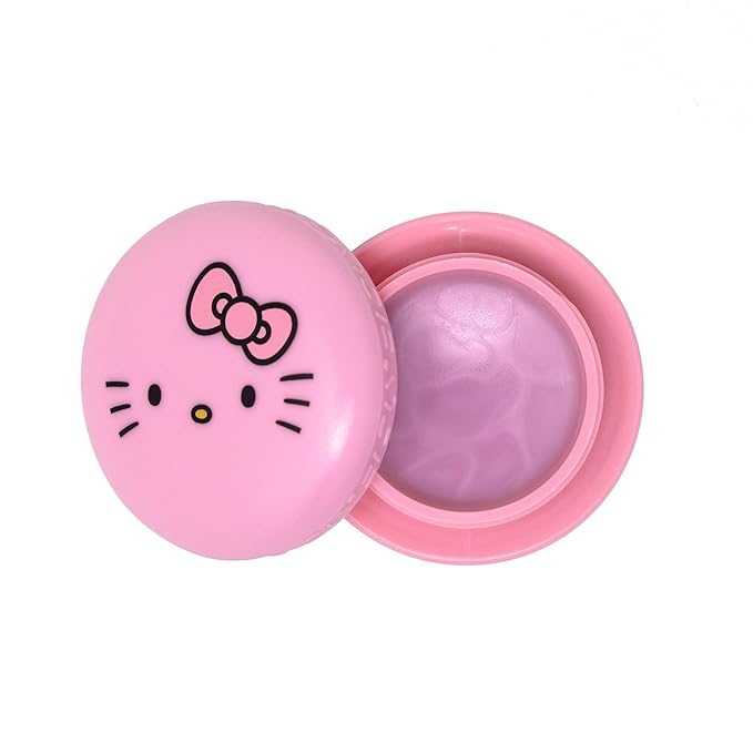The Crème Shop x Hello Kitty Macaron Lip Balm, Korean Lip Balm with Shea Butter and Vitamin E - Holiday Unicorn Winter Apple Pie