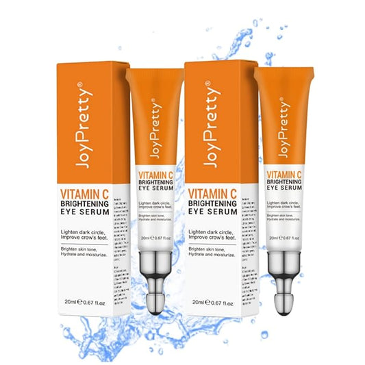 New JoyPretty Vitamin C Brightening Eye Serum,Eye cream,Anti Aging Serum with Vitamin C, Niacinamide and Hyaluronic Acid,Remove for Dark Circles Puffiness Under Eye Bags Fine Line Crow's Feet (2)