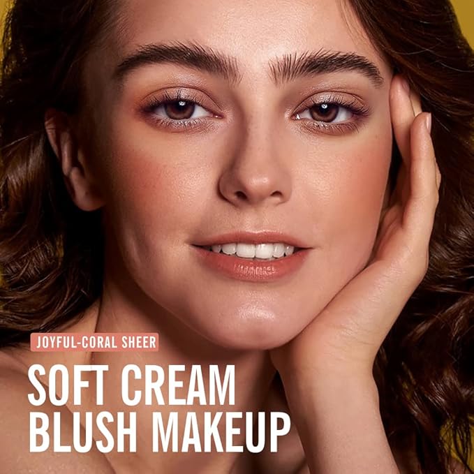 KIMUSE Soft Cream Blush Makeup, Liquid Blush for Cheeks, Weightless, Long-Wearing, Smudge Proof, Natural-Looking, Dewy Finish