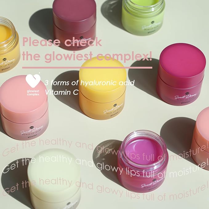 Sweet Dreams Lip Mask-Nourishing, Plumping and Hydrating Lip Balm | Ecofriendly Lip Sleeping Mask | Hyaluronic Acids + Vitamin C + Shea Butter + Antioxidants l Mango - 0.7 oz.