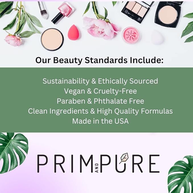 Prim and Pure Mineral Gift Set with Unicorn Mirror| Perfect for Play Dates & Birthday Parties | Kids Eyeshadow Makeup – Mineral Blush | Organic & Natural Makeup Kit for Kids| Made in USA (Purple)