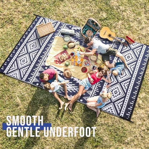 OLANLY Outdoor Rug 9x18 ft Waterproof Reversible Boho Mat - Image 6