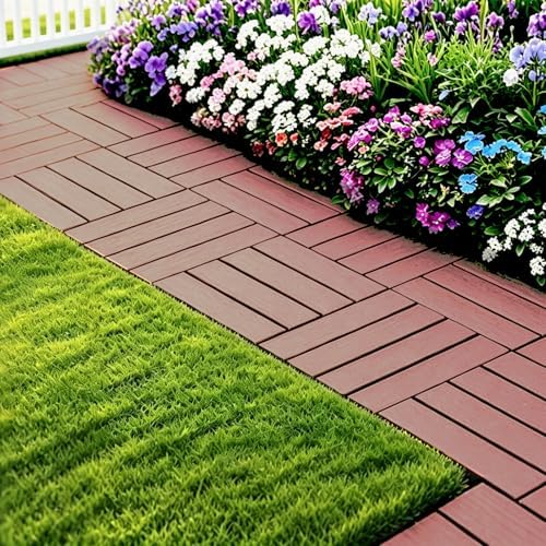 44 Pack Plastic Interlocking Deck Tiles by Unknown