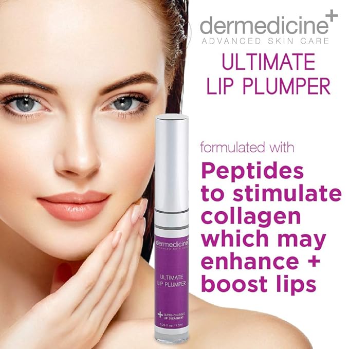 Ultimate Lip Plumper Super-Charged Lip Treatment w/Peptides, Vitamin E & Hyaluronic Spheres | May Enhances and Boost Lips for a Plumper Appearance 0.25 fl oz / 7.5ml