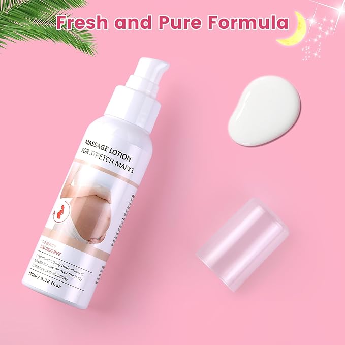 Stretch Mark Cream for Pregnancy - Brightening and Moisturizing with Collagen and Avocado Extract - Promotes Skin Elasticity and Fades Postpartum Stretch Marks - for Use on The Tummy, HIPS - 3.38 oz