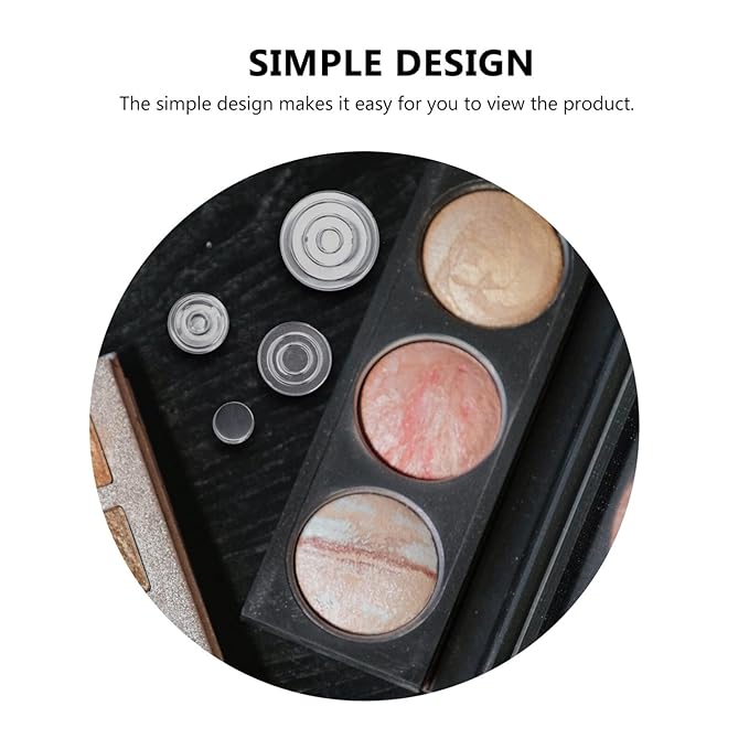 Lurrose 22pcs Empty Metal Pans Tin Palette Eyeshadow Pans Watercolor Palette Refillable Container Eyeshadow Blush Lipstick Organizer for Cosmetic Palettes