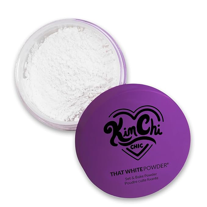 KimChi Chic Beauty That White Powder, Mattifying Makeup Setting Powder for All Skin Types, Long-Lasting Face Powder Helps Minimize the Appearance of Fine Lines