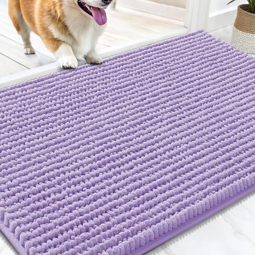 OLANLY Dog Door Mat for Muddy Paws 34x21, Extra Absorbent Chenille Mud Mat by OLANLY