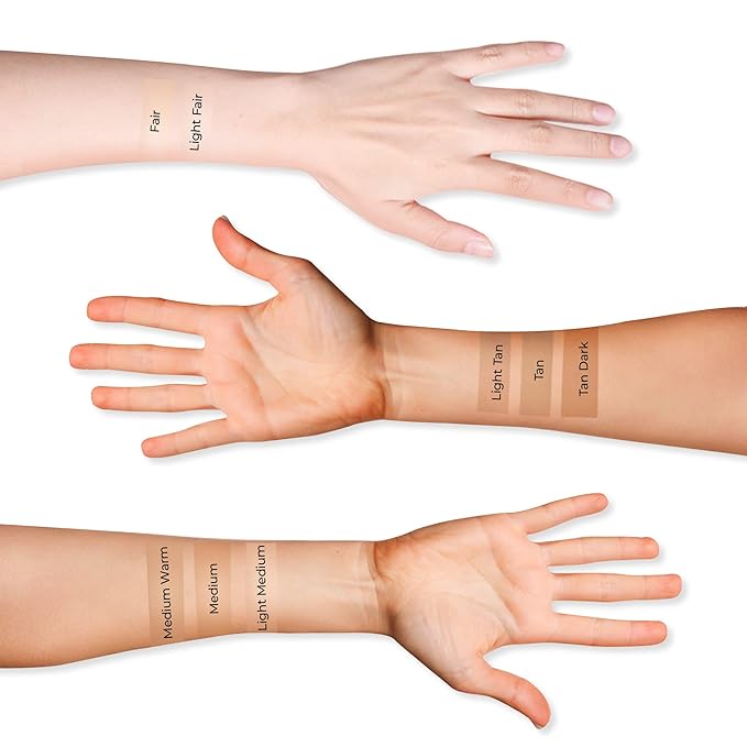 LUMINESS Airbrush Spray Silk Foundation Starter Kit - Medium - Foundation, Primer & Dual-Sided Angled Buffing Brush - Medium, Buildable Coverage, Anti-Aging Formula Hydrates & Moisturizes