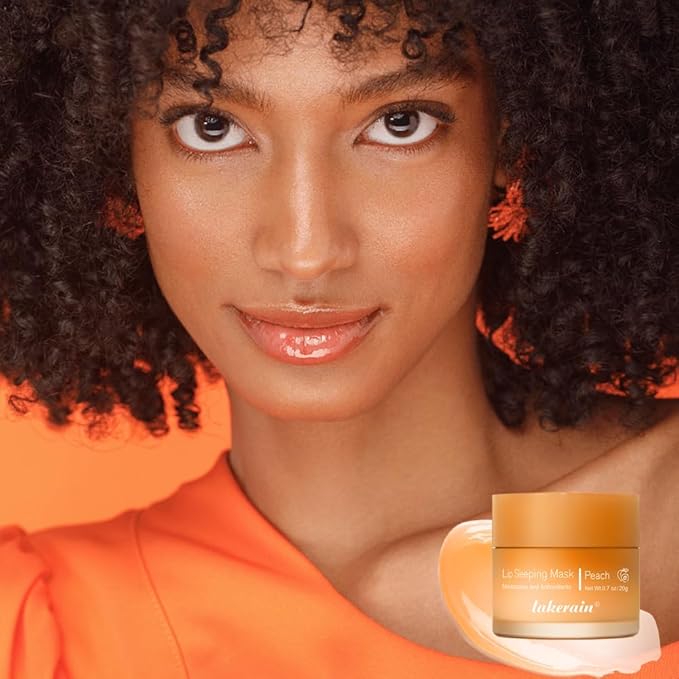 Lip Sleeping Mask,lip Mask With Vitamin C, Antioxidants,lip Mask Overnight,Improves Dryness,Nourishes And Hydrates,Brighten Lip Colour,Reduce Lip Lines 0.7 Fl Oz (01#peach)